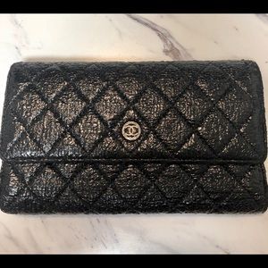 CHANEL Black Leather Wallet